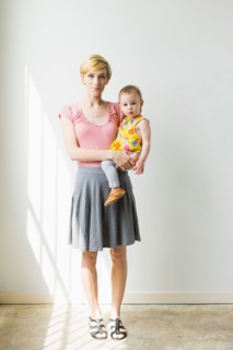 Mother with baby daughter (12-17 months)