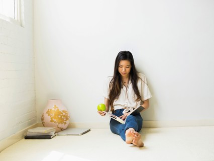 Young woman reading