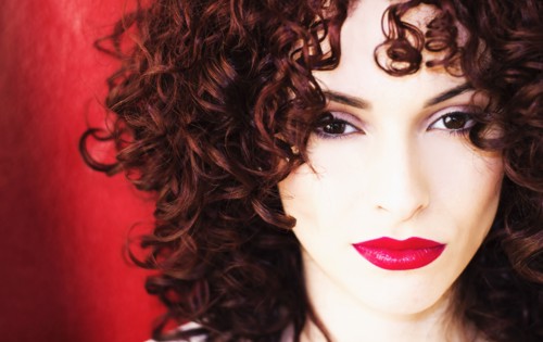 Portrait of beautiful brunette woman.