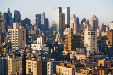 Aerial view of city. USA, New York State, New York City.
Photo : fotog