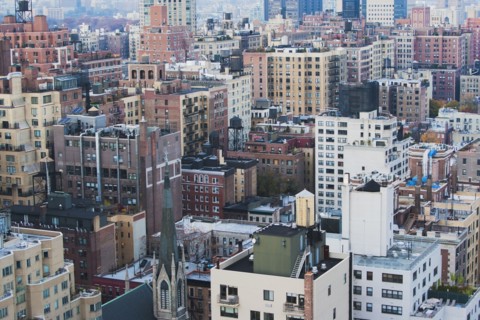 Aerial view of East Side. USA, New York State, New York City.
Photo : fotog