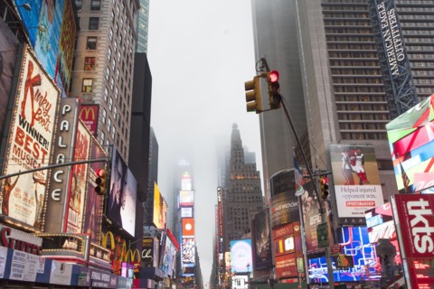 View of Time Square at dusk. USA, New York State, New York City.
Photo : fotog
