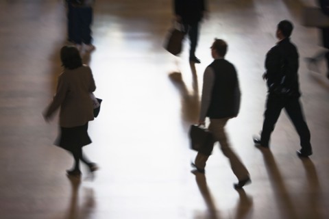 High angle view of people at Grand Central Station. USA, New York State, New York City.
Photo :