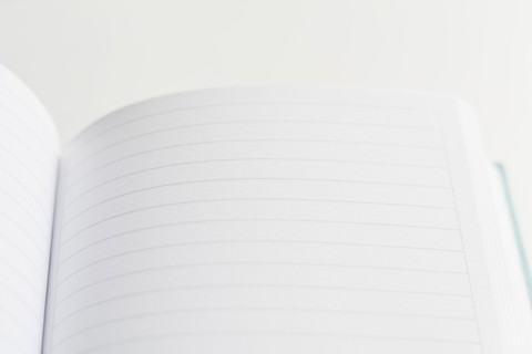 Open and empty journal.
Photo : Kristin Lee