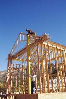 Construction workers working on construction site. USA, Colorado.
Photo : Kelly