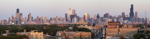 Skyscrapers in downtown. USA, Illinois, Chicago, Logan Square.
Photo : Henryk Sadura