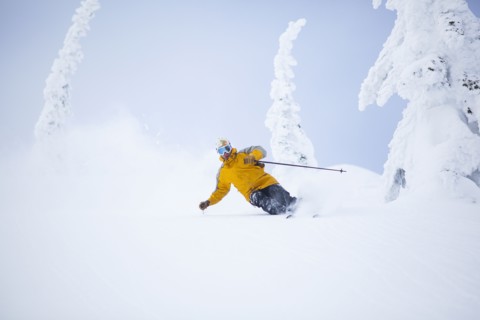 Man skiing. USA, Montana, Whitefish.
Photo : Noah Clayton