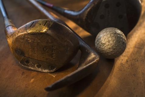 Antique golfing gear.
