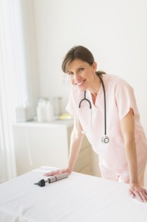 Portrait of female doctor.