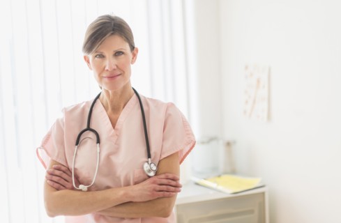 Portrait of female doctor.