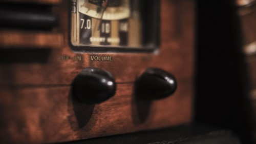 Detail of antique radio.