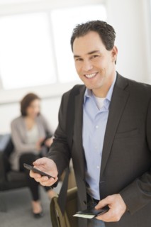 Businessman at airport.