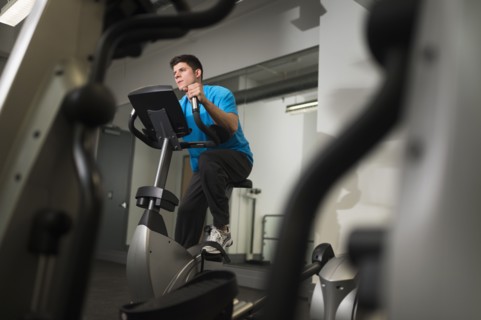 Young man at gym.