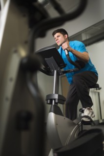 Young man at gym.