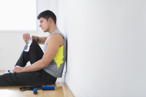 Young man at gym.