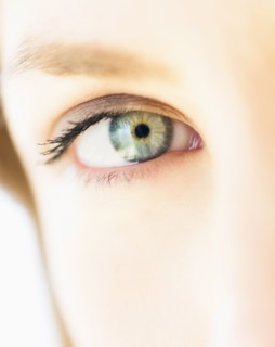 Close up of females eye.