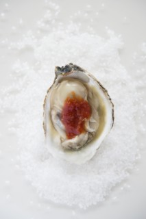 Studio shot of oyster.
Photo : Jamie Grill