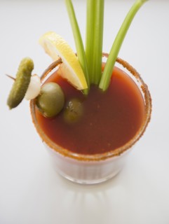 Studio shot of bloody mary.
Photo : Jamie Grill