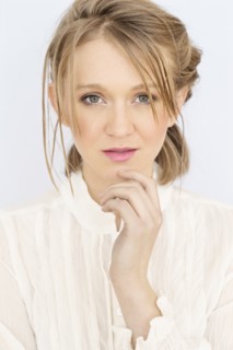 Portrait of blond woman.