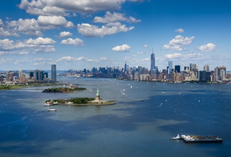 Aerial view of Manhattan.