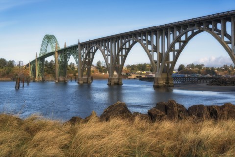View of Yaquina Bay bridge.
Photo : Gary Weathers