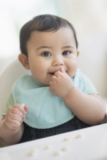 Portrait of baby boy (6-11 months).