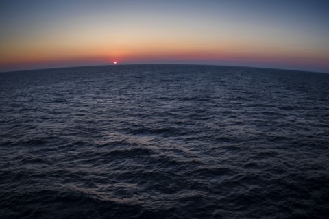 Mediterranean sea at sunset. Mediterranean, Spain.