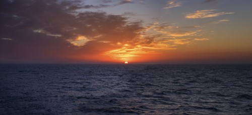 Mediterranean sea at sunset. Mediterranean, Spain.