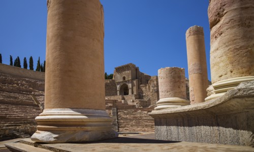 Ancient Roman amphitheater. Cartegena, Spain.