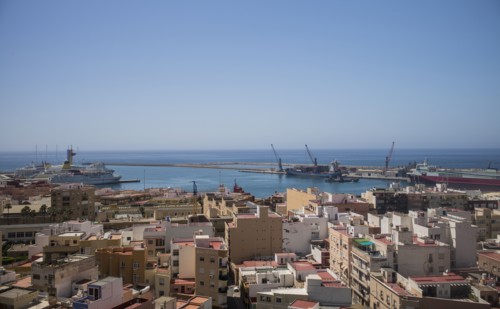 View of harbor. Cadiz, Spain.