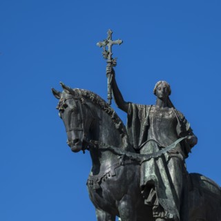 Statue on monument to Constitution of 1812. Cadiz, Spain.