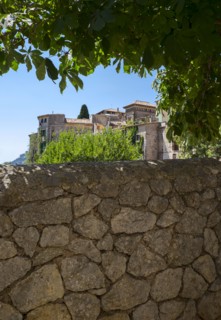 View of castle. Valldemossa, Mallorca, Spain.