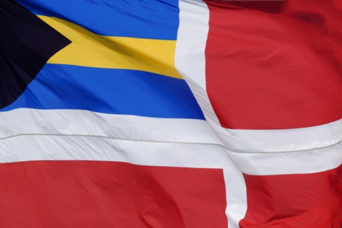 Close-up of flag.