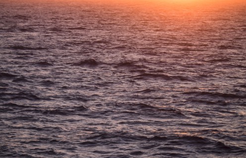 Sunset over sea, Mediterranean Sea. Mediterranean.
