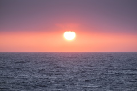 Sunset over sea, Mediterranean Sea.