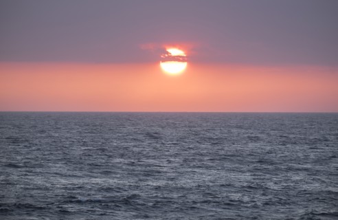 Sunset over sea, Mediterranean Sea.
