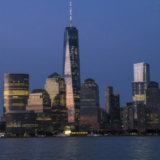 Cityscape at dusk. New York City, New York.