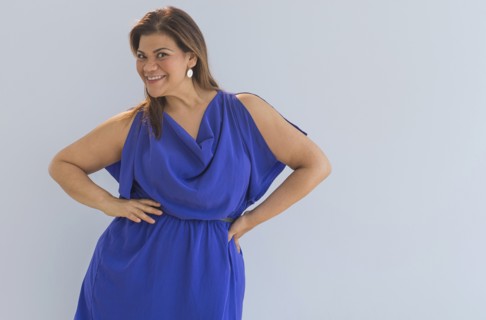 Portrait of happy woman.