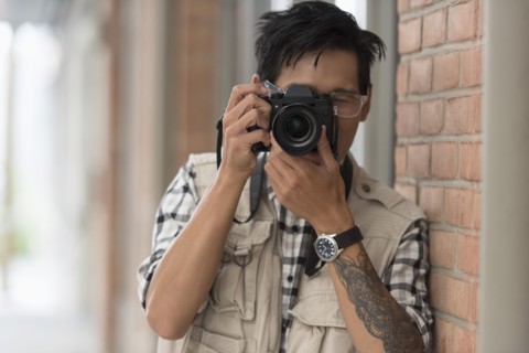 Man photographing.