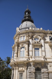 Low angle view of Town Hall. Cartegena, Spain.