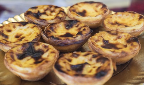 Egg tart pastry. Lisbon, Portugal.