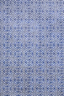 Blue ornate tiles. Cascais, Portugal.