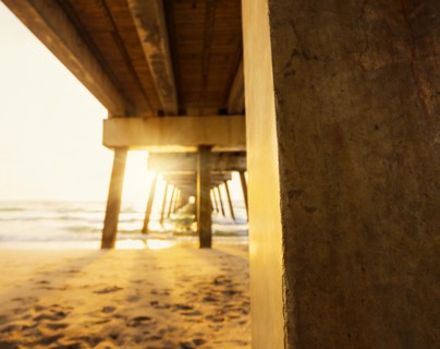 Pier in sunlight