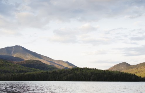 Lake Placid and mountains