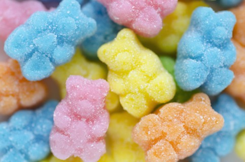Close-up of gummy bears
