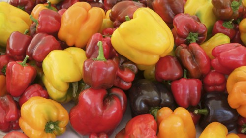 Colorful bell peppers.