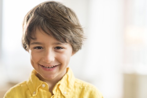 Portrait of smiling boy (6-7). .