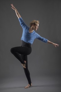 Studio shot of female ballet dancer.