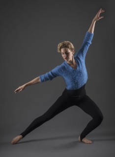 Studio shot of female ballet dancer.