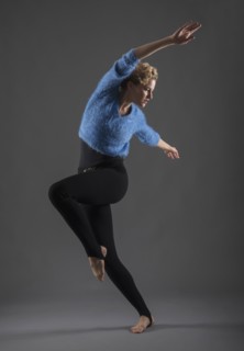 Studio shot of female ballet dancer.